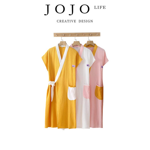 JOJO'SL.PD吸水全棉纱布浴袍