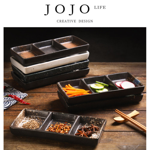 JOJO'SLIFEPD日式陶瓷三格碟