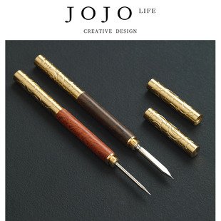 PD.紫泉涧.茶刀普洱茶专用茶刀黑檀木实木茶针 沾手 JOJO