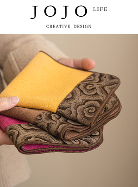 JOJO'S L. PD.紫泉涧.茶巾布吸水高档中式棉麻抹布茶道配件 |浴盆