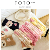 JOJO 枪拱 PD.Arch.中筒袜秋冬加绒加厚珊瑚绒居家地板袜