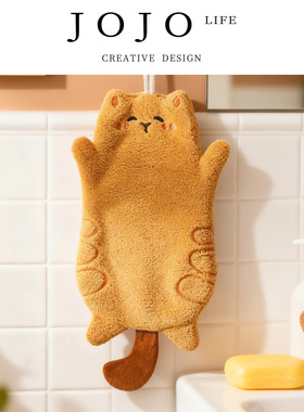 JOJO'S L. PD.Granul.擦手巾小猫米粒珊瑚绒礼品毛巾厨房 | 粒化