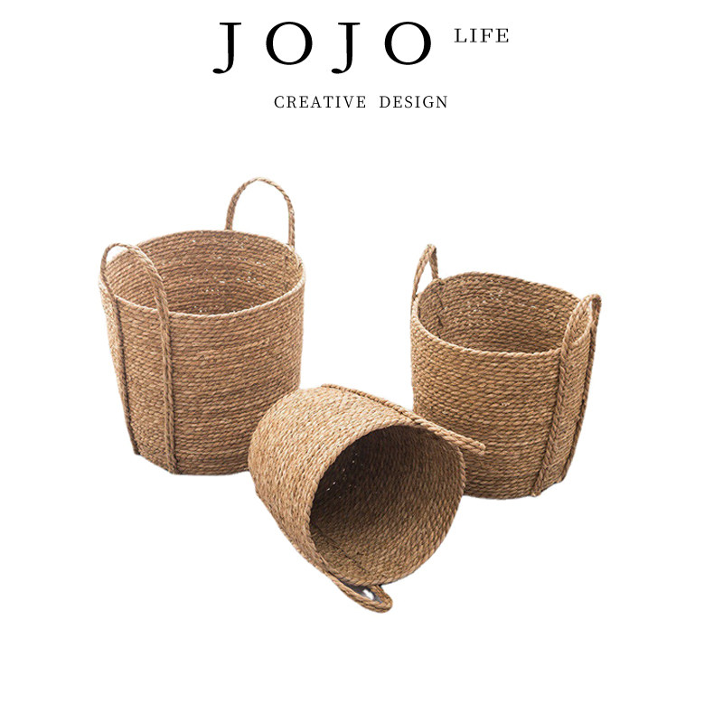 JOJO'SLIFEPD收纳筐藤草编花篮