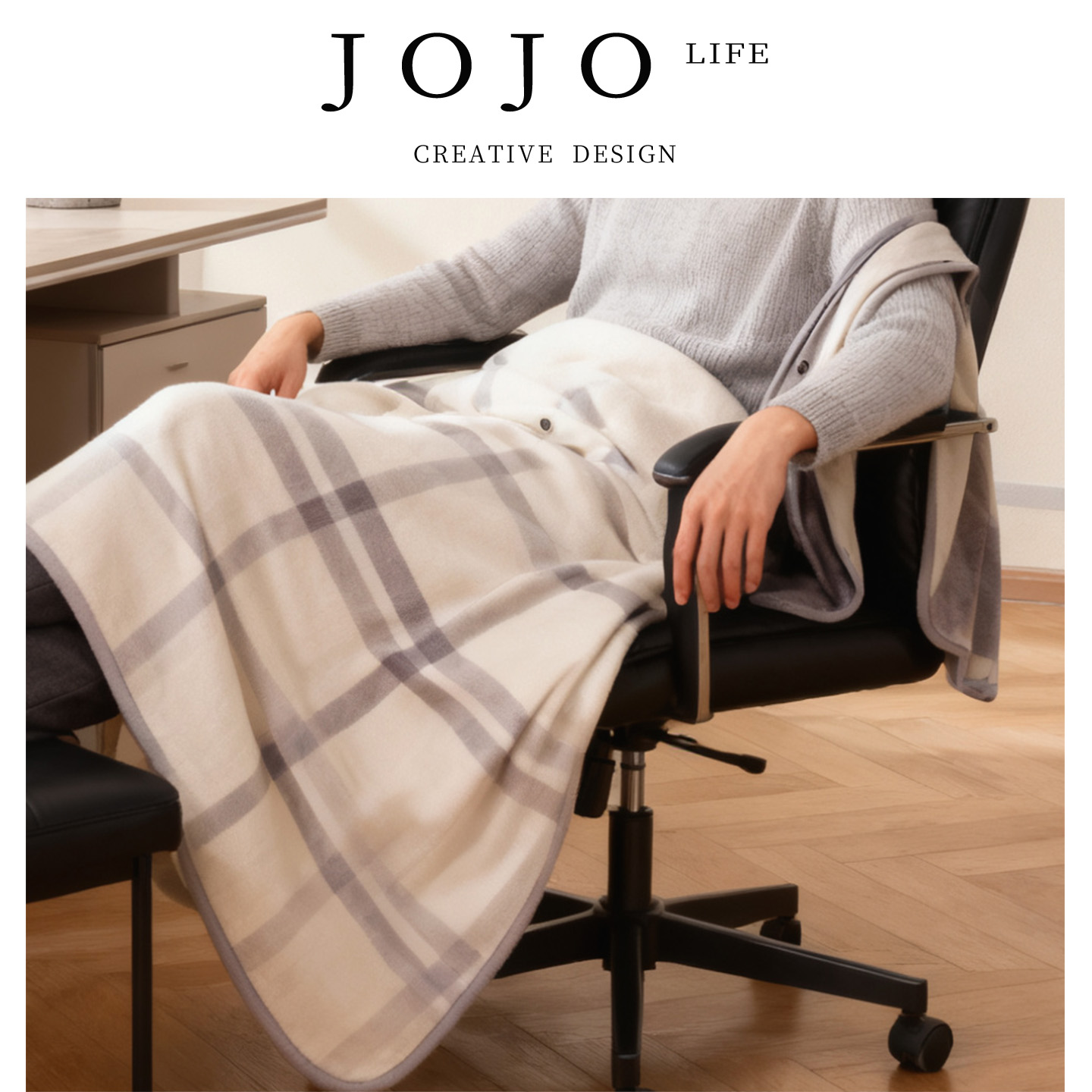 JOJO'S L. PD.Reason.披肩毯办公室午睡加厚盖腿可穿披风 | 琐故