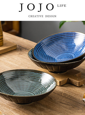 JOJO'S L. PD.weir. 日式复古陶瓷碗拉面碗条纹窑变釉下彩 | 横堰
