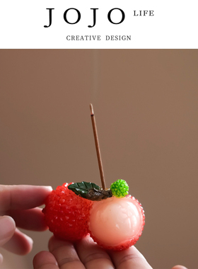 JOJO'S L. PD.Maitreya.茶宠摆件双荔枝趣味线香插玩茶桌 | 妙顶