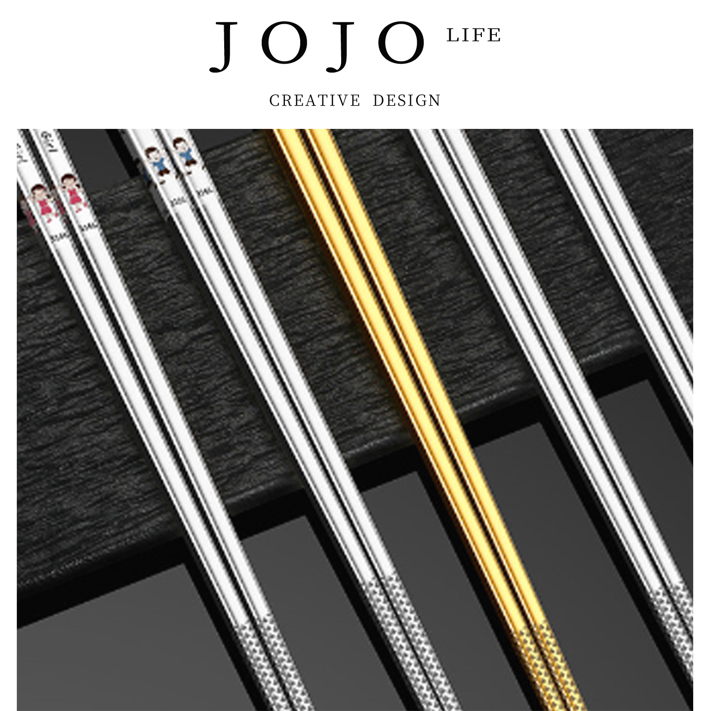 JOJO'SLIFEPD筷套装高档不锈钢