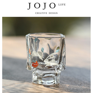 JOJO'S L. PD.紫泉涧.柿柿如意水晶高足玻璃杯水杯折纸杯 | 渡心