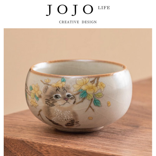 JOJO'SLIFEPD汝窑萌猫主人杯