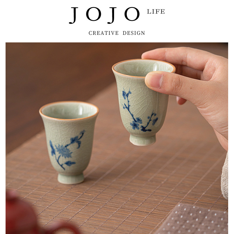 JOJO'S L. PD.紫泉涧. 茶杯礼盒套装手绘陶瓷品茗杯主人 | 足丝,餐饮具,茶杯,淘宝优惠券,粉丝福利购,淘宝优惠卷