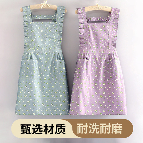 杂货先生碎花围裙防水防油