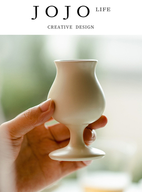 JOJO'S L. PD.repelling.奶油黄高脚品茗杯家用功夫茶杯 | 驱蝇