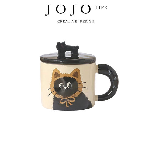 JOJO'SLIFEPD马克杯猫咪带盖