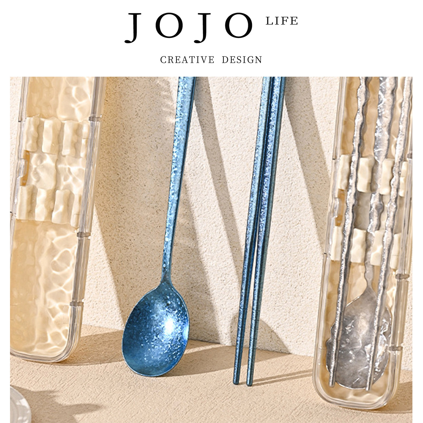 JOJO'S L. PD.this.纯钛便携餐具学生旅行勺筷餐具收纳盒 | 本埋