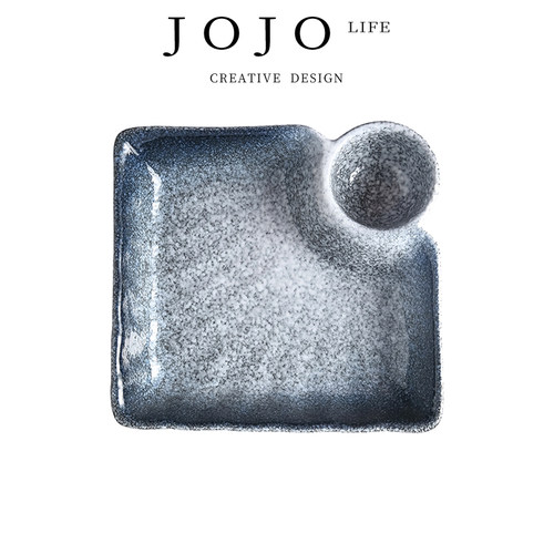 JOJO'SLIFEPD四方带醋碟饺子盘