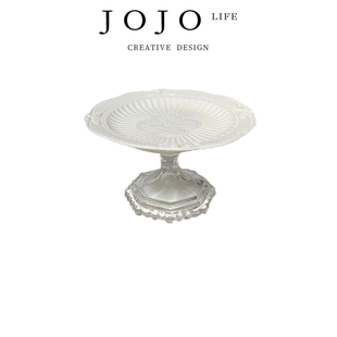 浮雕家用甜品创意陶瓷摆盘 JOJO PD.entage.高脚盘欧式 冲开