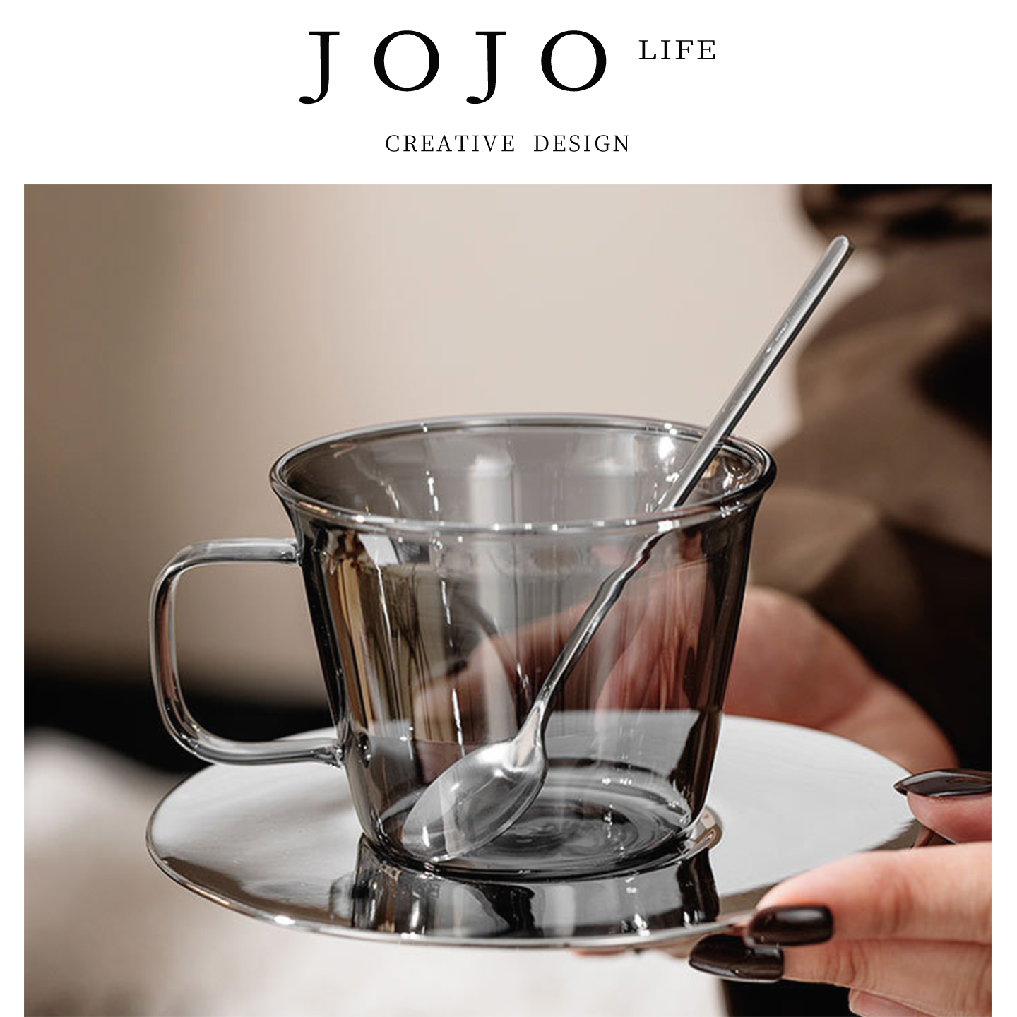 JOJO'SL.PD玻璃咖啡杯套装创意