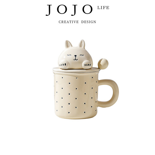 JOJO'SL.PD可爱趴趴兔陶瓷杯
