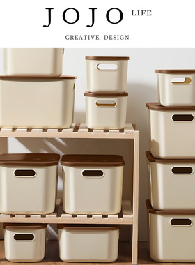 JOJO'S L. PD.pause.塑料收纳盒家用带盖收纳筐桌面 | 顿窍