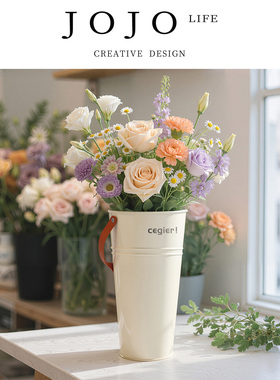 JOJO'S L. PD.Cegier.北欧风醒花桶家用泡鲜花束插花深水桶 |咽揣