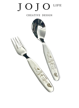 JOJO'S L. PD.disease.儿童勺叉不锈钢彩雕卡通吃饭可爱 | 空疾