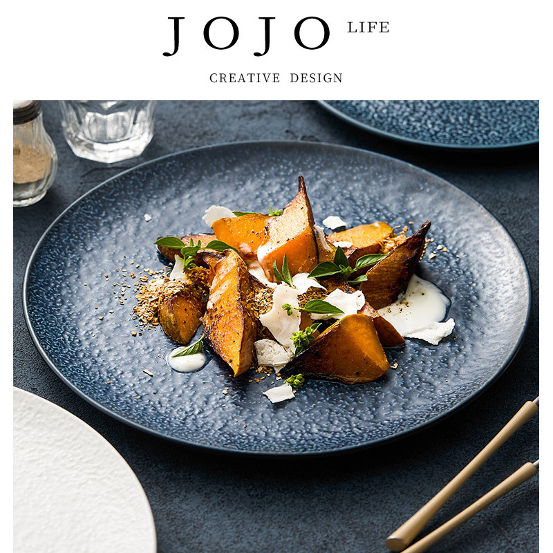 JOJO'SLIFEPD菜盘铁铸锤纹盘图片