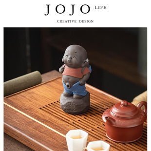 JOJO'S L. PD.紫泉涧.砂茶宠摆件喷水尿童创意小和尚可养 | 崇敬