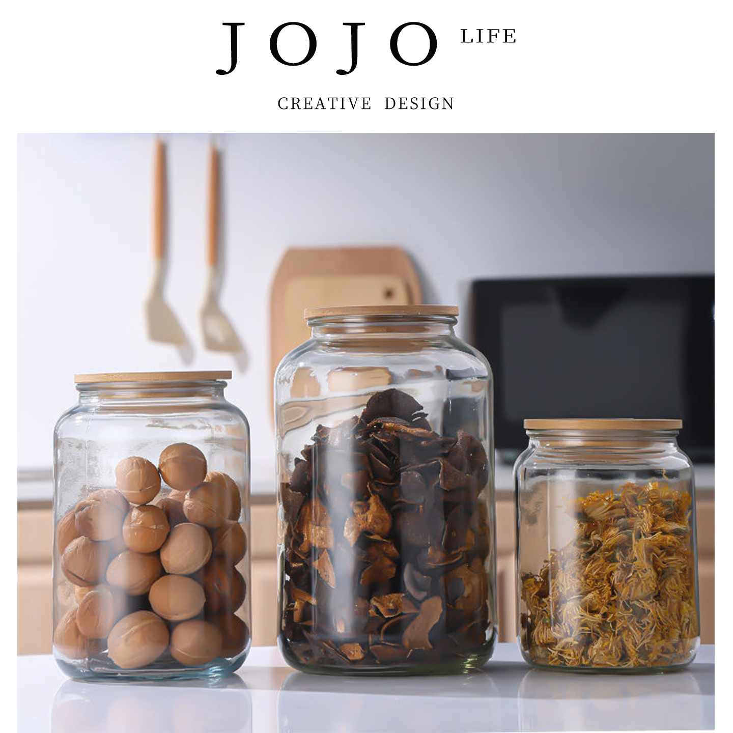 JOJO'SLIFEPD竹盖密封储物罐