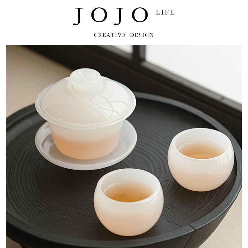 JOJO'S L. PD.紫泉涧.琉璃三才盖碗茶杯单个防烫手玻璃茶具| 察刻,餐饮具,盖碗,淘宝优惠券,粉丝福利购,淘宝优惠卷