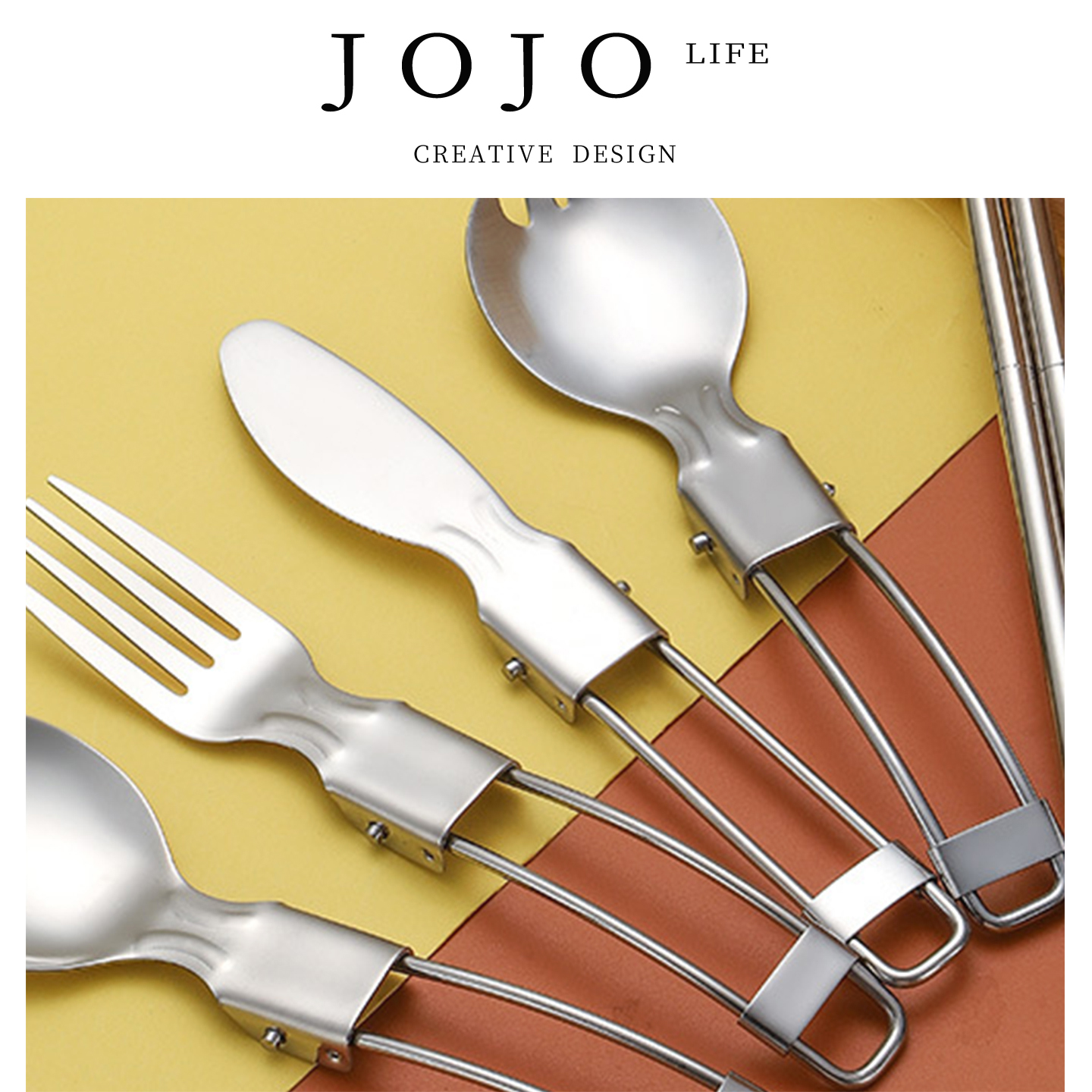 JOJO'SLIFEPD筷套装勺子不锈钢
