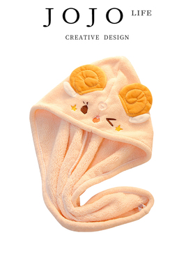 JOJO'S L. PD.Abacus.卡通珊瑚绒牧羊星星干发帽洗脸卸妆 | 珠算