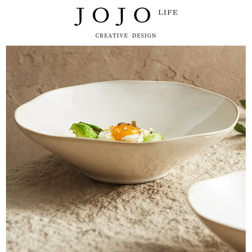 JOJO'SLIFEPD米黄流纹碗陶瓷碗