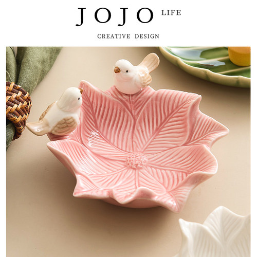 JOJO'SLIFEPD小鸟点心盘陶瓷