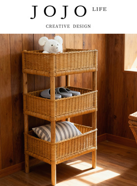 JOJO'S L. PD.Originally.藤编储物架民宿装饰杂物置物架 | 原来