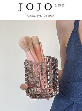 JOJO'S L. PD.Apologize.ins风化妆刷桶眉笔筒玻璃笔筒 | 下歉