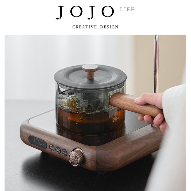 JOJO'S L. PD.紫泉涧.电陶炉围炉煮茶北美胡桃木高颜值茶壶 |且行,餐饮具,煮茶炉,淘宝优惠券,粉丝福利购,淘宝优惠卷