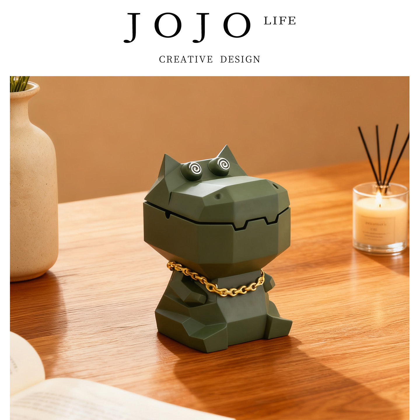 JOJO'S L. PD.Adonis.烟灰缸河马烟灰缸带有盖创意个性潮流|晕晕