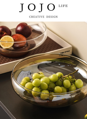 JOJO'S L. PD.plague.简约家居客厅茶几摆件玻璃果盘 | 闽瘟