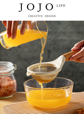 JOJO'S L. PD.glutinous.面粉筛木柄烘焙漏网不锈钢糖粉筛 | 糯础