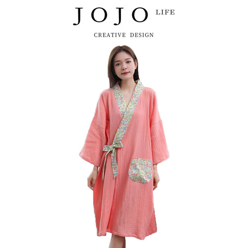 JOJO'SL.PD吸水纱布全棉浴袍