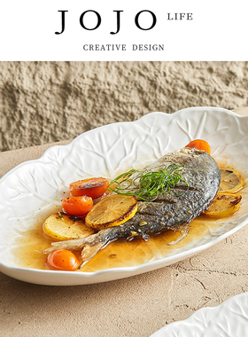 JOJO'S L. PD.example.新款轻奢高级感日式创意白菜浮雕菜盘|县例