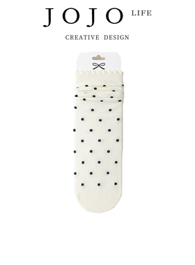 JOJO'S L. PD.merits.波点袜中筒袜日系堆堆袜卷边芭蕾风 | 记功