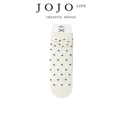 JOJO'SLIFEPD日系波点袜中筒袜