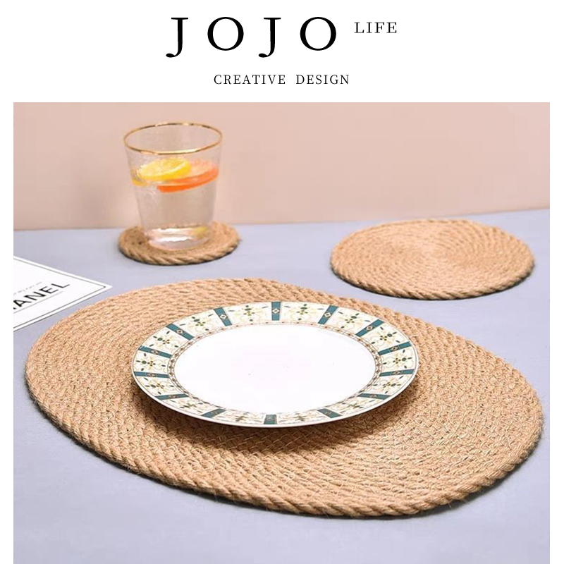 JOJO'SL.PD餐垫草编杯垫日式