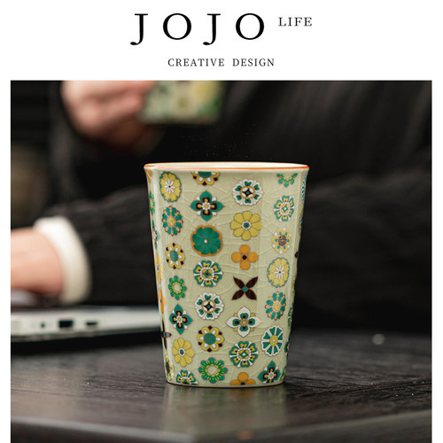 紫泉涧汝窑茶杯主人杯陶瓷可乐杯