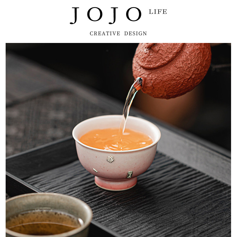 JOJO'S L. PD.紫泉涧.窑变锔钉陶瓷主人杯仿古功夫茶具 | 怀孕