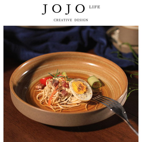 jojo盘子日式沙拉碗餐厅家用插花