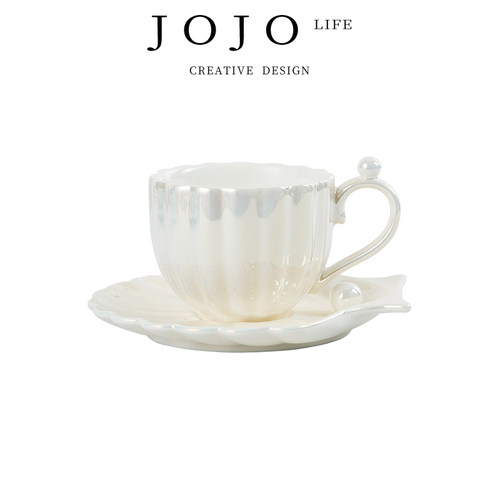 JOJO'SL.PD杯具家用贝壳陶瓷杯