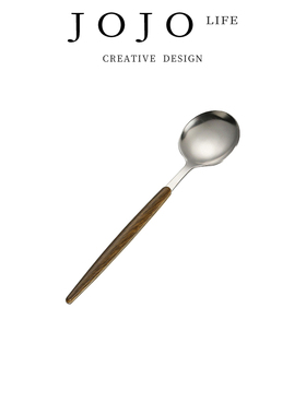 JOJO'S L. PD.thinking.叉勺套装复古木柄不锈钢西餐刀简约 |玫思