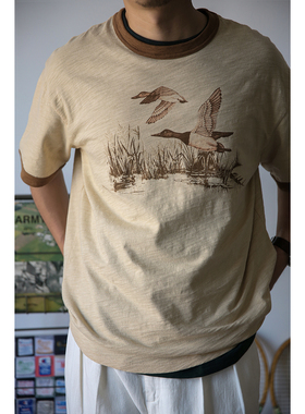 Secondorder SS22Ringer T-Shirt长绒竹节棉猎鸭复古滚边T恤 售罄